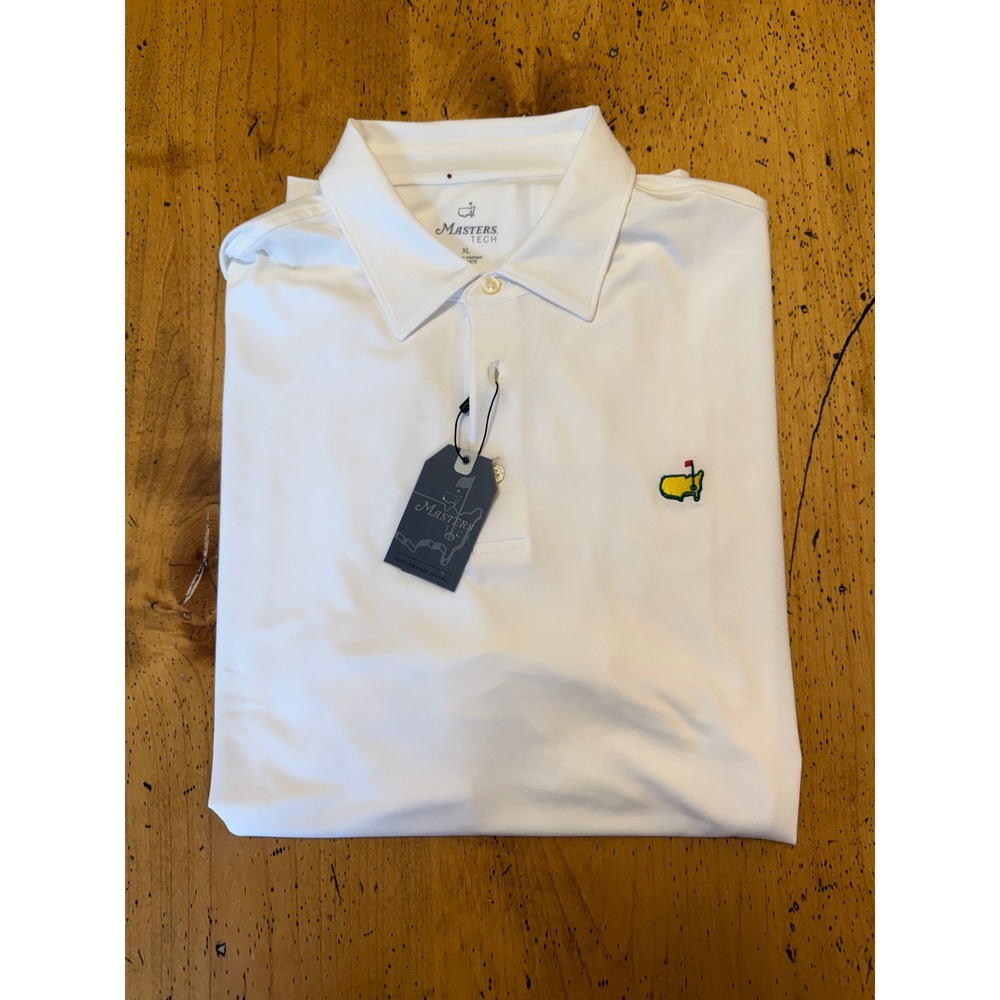 New w tags Augusta National • Masters Tech XL White Performance Golf Polo